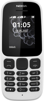 Nokia 105 4,57 cm (1.8") 73 g Weiß Funktionstelefon