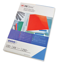 GBC Plats de couverture HiGloss 250 g/m² bleu (100)