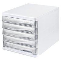 Helit H6129402 desk tray/organizer Plastic Transparent, White