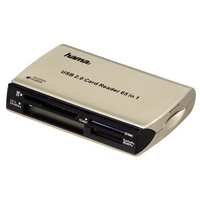 Hama Lettore USB 2.0 "65 in 1" con cavo, SD, SDHC, SDXC, microSD, microSDHC, mSD XC, MMC, MMC Plus, MS, MS Duo, MS Pro, CF1&2, grigio, scatola apDuo HG, CF I e II, xD, grigio
