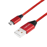 LogiLink CU0152 câble USB 0,3 m USB 2.0 USB A Micro-USB B Rouge