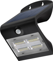 Goobay LED Solar Wall Light with Motion Sensor, 3.2 W, Black