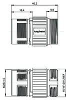 Amphenol MB2JJN0900 electrical socket coupler 9 (4+5)