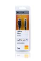 Belkin F3U154CP3M USB kábel 3 M USB 2.0 USB A USB B Fekete