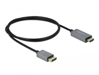 DeLOCK 85928 video átalakító kábel 1 M DisplayPort HDMI Fekete, Szürke