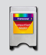Transcend CompactFlash Adapter geheugenkaartlezer Zilver