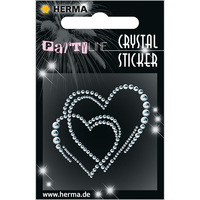 HERMA Crystal double heart Dekorativer Aufkleber Dauerhaft