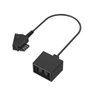 Hama 00201124 changeur de genre de câble TAE-F 3 x TAE-NFF Noir