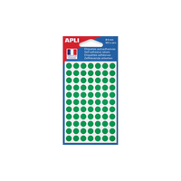 APLI 111831 selbstklebendes Etikett Rund Dauerhaft Grün