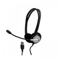 MCL MK1A99BZCSQMUSBAB écouteur/casque Avec fil Arceau Bureau/Centre d'appels USB Type-A Noir