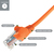 connektgear 0.5m RJ45 CAT5e UTP Stranded Flush Moulded Network Cable - 24AWG - Orange