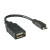 ROLINE USB 2.0 Kabel, USB A Female - Micro USB B Male, OTG 0,15 m