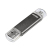 Hama Laeta Twin lecteur USB flash 128 Go USB Type-A / Micro-USB 2.0 Gris