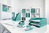 Esselte WOW Office Turquoise, Blanc