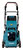 Makita DLM481Z lawn mower Push lawn mower Battery Black, Blue, Metallic