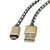 ROLINE 11.02.8820 kabel USB 1,8 m USB 2.0 USB C Micro-USB B Czarny, Złoto