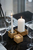 Duni 183240 candelabro Metallo, Bamboo Acciaio inossidabile, Marrone