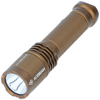 AceBeam TAC AA LED-Taschenlampe mit bis zu 750 Lumen, 5.000K, braun, inklusive 14500 Li-Ion Akku mit USB-C Ladeanschluss