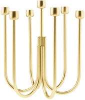 Sambonet Kyma Edelstahl/PVD Gold Kerzenleuchter 30 cm