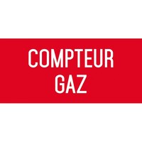 Compteur gaz - autocollant - L.200 x H.100 mm