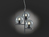 3 flammige LED Pendelleuchte Anthrazit mit Lampenschirm Glaskugel Rauchfarbig