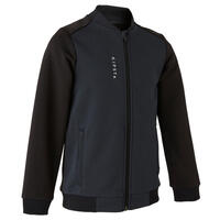 T100 Kids' Football Training Jacket - Black - 10 Years