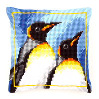 Cross Stitch Kit: Cushion: King Penguins