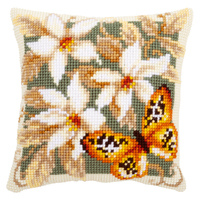 Cross Stitch Kit: Cushion: Orange Butterfly