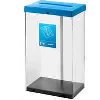 80 Litre Clear Body Recycling Bin - Blue (Paper)