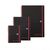 Oxford Black n Red Notebook A6 Poly Cover Wirebound Ruled 140 Pages (Pack 5)