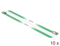 Edelstahlkabelbinder L 300 x B 7,9 mm grün 10 Stück, Delock® [18806]