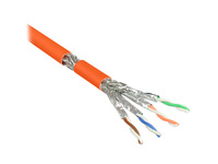 Verlegekabel Cat. 7 Simplex, S/FTP, PiMF, halogenfrei (LSZH), 1000MHz, AWG23/1, FRNC-B, ECA, orange,