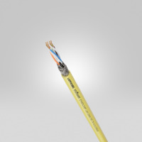 LSZH Ethernet-Kabel, Cat 7A, 8-adrig, 0,25 mm², AWG 23, gelb, 2170971