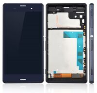 LCD Screen and Digitizer Black with Front Frame for Sony Xperia Z3 Handy-Displays