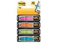 Post-it® Index Pijlen 12 mm, roze, cyaan, geel en groen (pak 4 blokken)