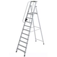 Aluminium step ladder with large platform