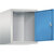 Altillo CLASSIC, 1 compartimento, anchura de compartimento 400 mm, gris luminoso / azul luminoso.