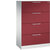 Armario para archivadores colgantes ASISTO, anchura 800 mm, con 4 cajones, gris luminoso / rojo rubí.