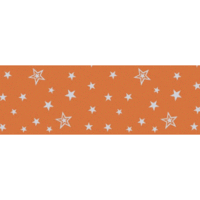 Transparentpapier 115g/qm 50x61cm Silver Stars orange