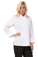 Chef Works Marbella Women's Executive Chefs Jacket with Buttons in White - L
