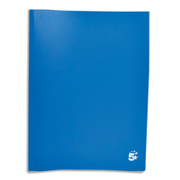 PERGAMY Protège-documents en polypropylène 20 vues Bleu, couverture 3/10e, pochettes 6/100e
