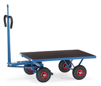 fetra® Handpritschenwagen, Ladefläche 1200 x 800 mm, nur Plattform, Zugöse, Lufträder, Tragkraft 700 kg