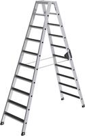 Alu-Stehleiter 2x10 Stufen clip-step Gesamthöhe 2,32 m Arbeitshöhe bis 3,85 m