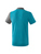 5-C Poloshirt 164 oriental blue melange/grau melange/weiß