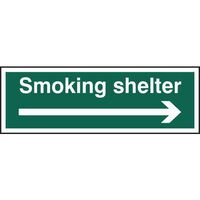 Smoking Shelter (Arrow Right) Sign