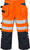 High Vis 3/4 Handwerkerhose Kl.2 2027 PLU Warnschutz-orange/marine Gr. 116