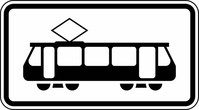 Verkehrszeichen VZ 1010-56 Straßenbahn, 330 x 600, 2mm flach, RA 2