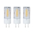 3er-Set LED NV-Stiftsockellampe STS, 12V, GY6.35, 3.58W 2700K 300lm, weiß / klar