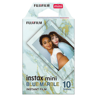 Instax Mini Instant Photo Film - Blue Marble, Pack of 10