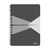 Spirálfüzet LEITZ Office A/5 karton borítóval 90 lapos kockás szürke